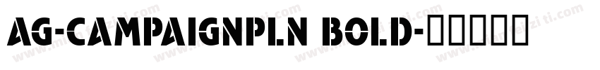 AG-CampaignPln Bold字体转换